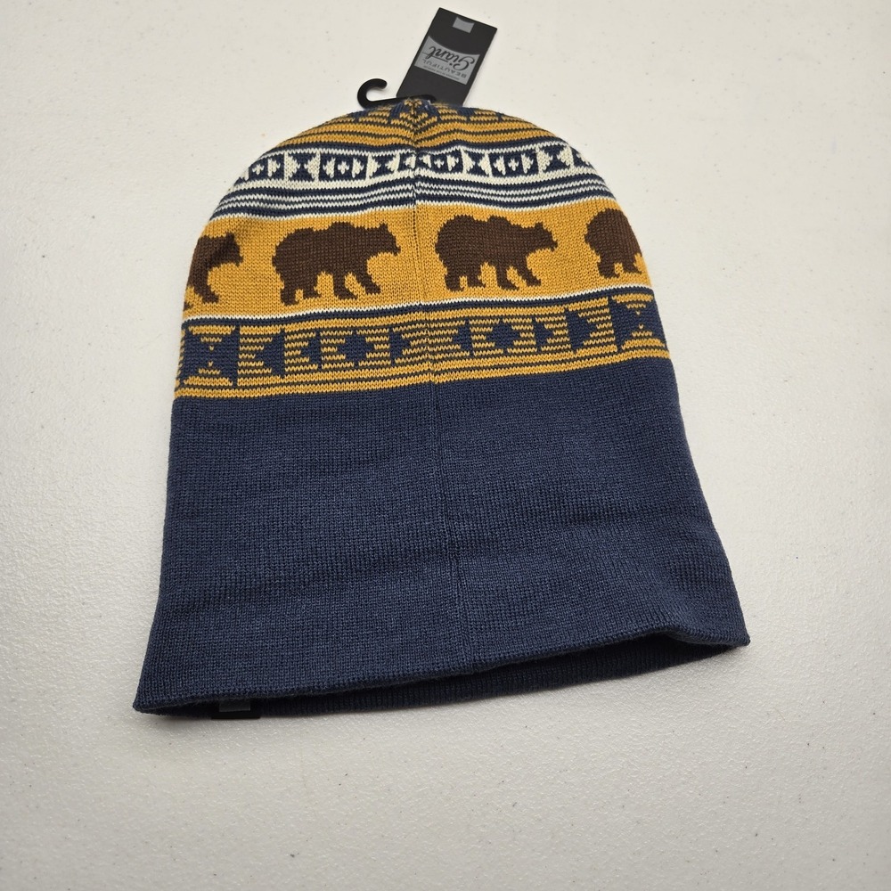 Beautiful Giant Unisex Beanie ONE SIZE FITS‎ ALL Navy Bear Tree NWT